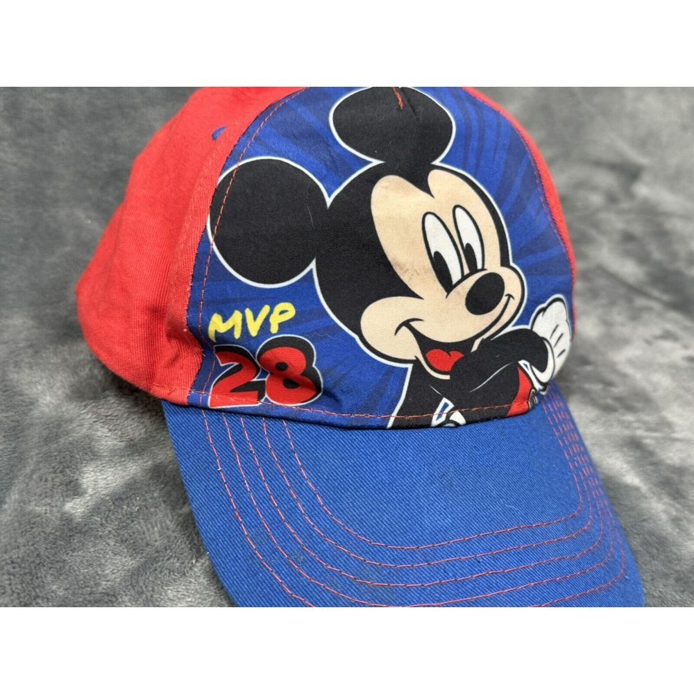 Disney Youth Kids Mickey Mouse‎ MVP 28 Baseball Cap Hat Red and Blue